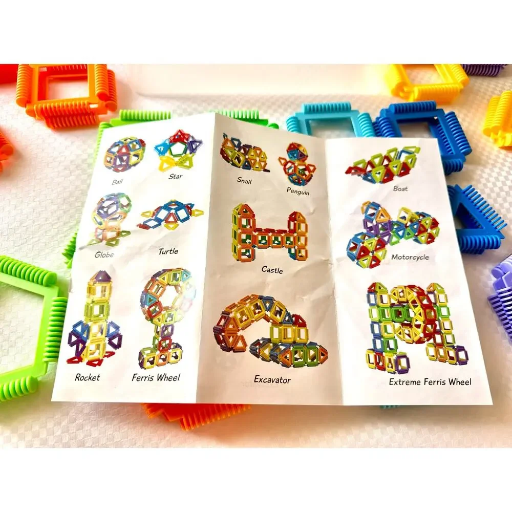 Connect & Construct 38 of 40 Piece Building Set (STEM Jr.) blocks shapes